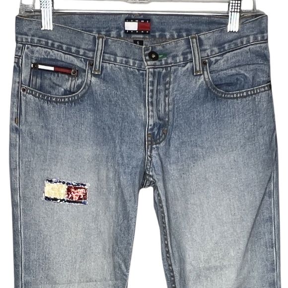 Tommy Hilfiger Jeans Womens 5/6 Sequins Artsy Embellished Cropped Vintage Y2K - Picture 3 of 9